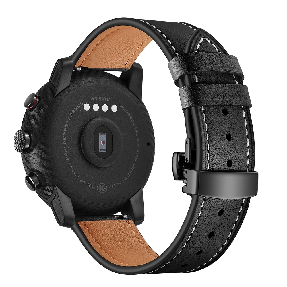 Новые 22 мм Мягкие часы из натуральной кожи для HUAMI Amazfit 2 женские модные красочные бабочки застежка браслет на запястье