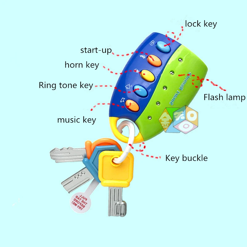 Головоломка электрическая музыкальная машина игрушка-ключ красочная вспышка музыка умный пульт дистанционного управления несколько звуков автомобиля, чтобы играть детские игрушки