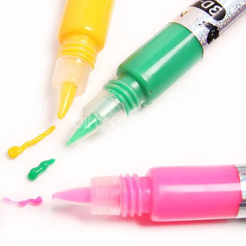 12 Colors Set Nail Art Pen For 3d Nail Art Diy Decoration Nail