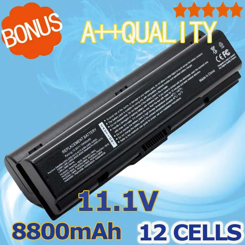 

Laptop Battery For Toshiba Equium A200 Satellite A203 A205 A200 A210 A305 A202 A305D A355 A355D A505 A300 A500 A300D A500D L202