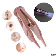 Прямая поставка и, детский фонарик, клипса, пинцет для чистки ушей, носа, пупка, видимый безопасный Пинцет APR28