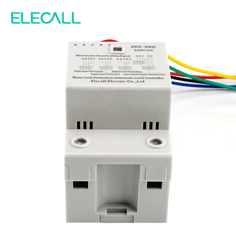 ELECALL EDF 96D Din Rail поплавковый выключатель автоматический контроллер уровня воды AC220V