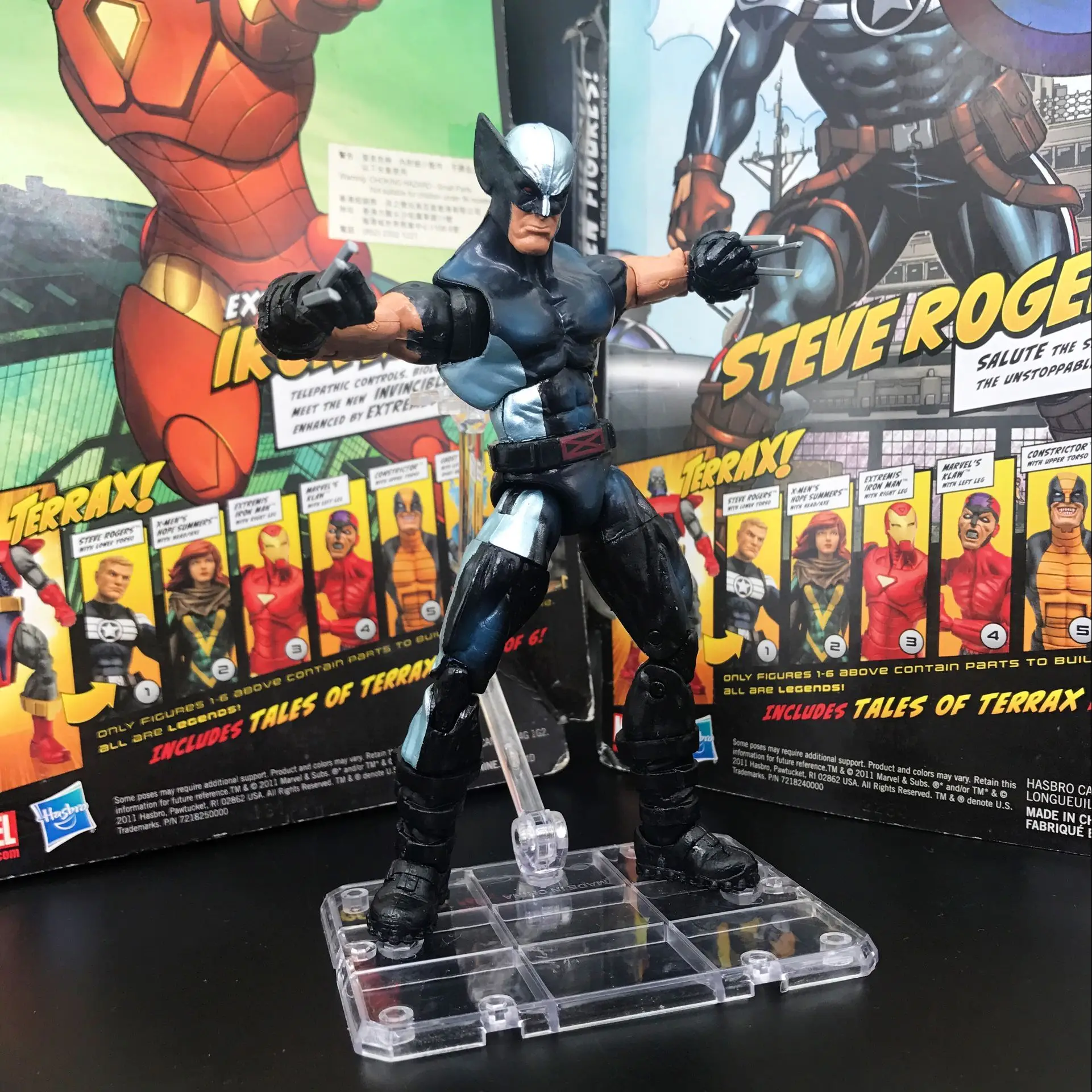 

Marvel Legends Comic Super Hero X Force Wolverine Gray Suit With Stand 6" Action Figure Loose