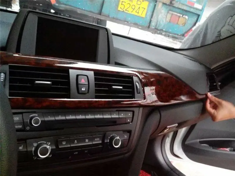 8 шт./компл. автомобиль интерьера деревянного зерна Цвет накладка Панель наложения Рамка комплект для BMW 3 серии для леворульных автомобилей автомобиля Средства для укладки волос