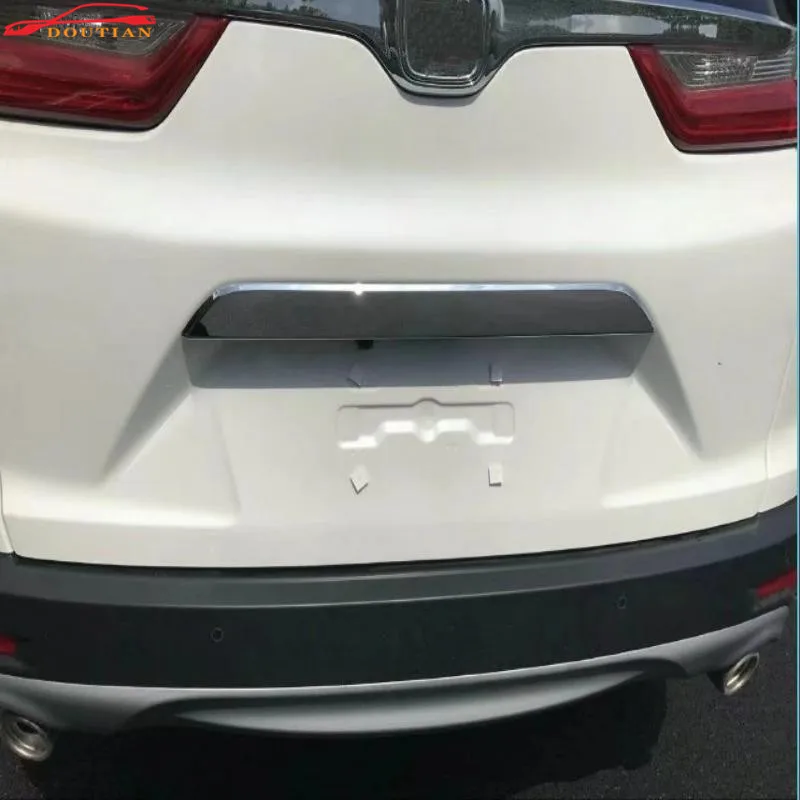 

for car accessories styling honda cr-v crv 2017 2018 abs chrome rear trunk streamer back door Tailgate trim cover strips 1pcs