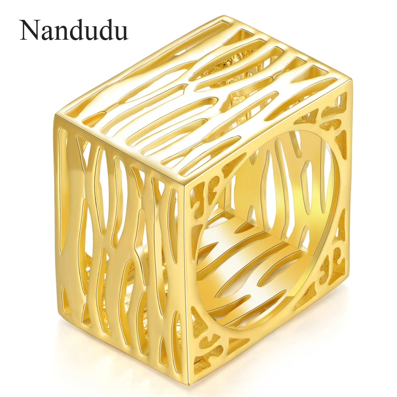Nandudu Square Style Series Rings Men Women Girl Unisex Ring Accessories Fashion Jewelry Gift for Cocktail Dancing Party