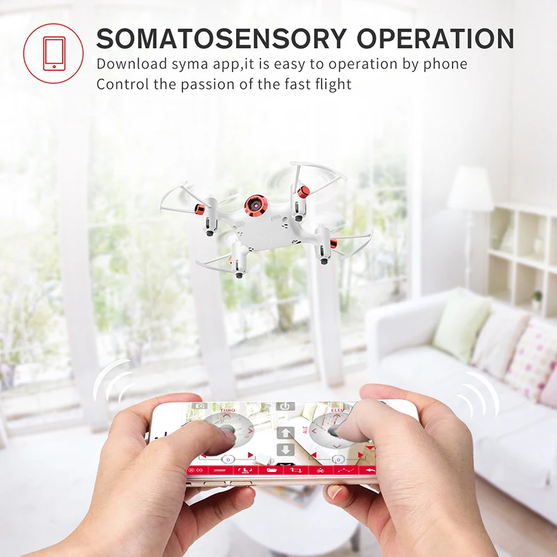 SYMA X20W мини квадрокоптер с камерой дрон WI FI Камера FPV реального времени Transit RC Дрон