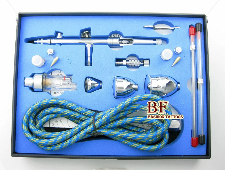 

1Set 206New 0.3/0.5/0.8mm Spray 2/513/cc Double Action Airbrush Kit Tattoo Gun Makeup Car inkjet tool body paint Free Shipping