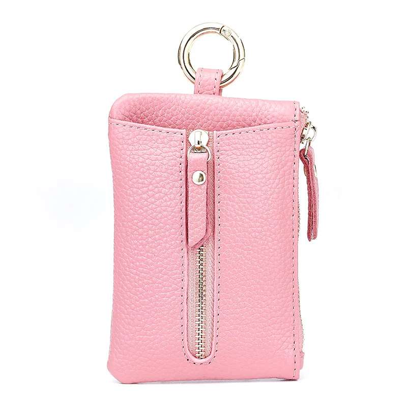 

Genuine Leather Multi-function Key Wallets New Arrivals Unisex Universal Home Key Pouch Zipper Coin Purses Best Price On Sales