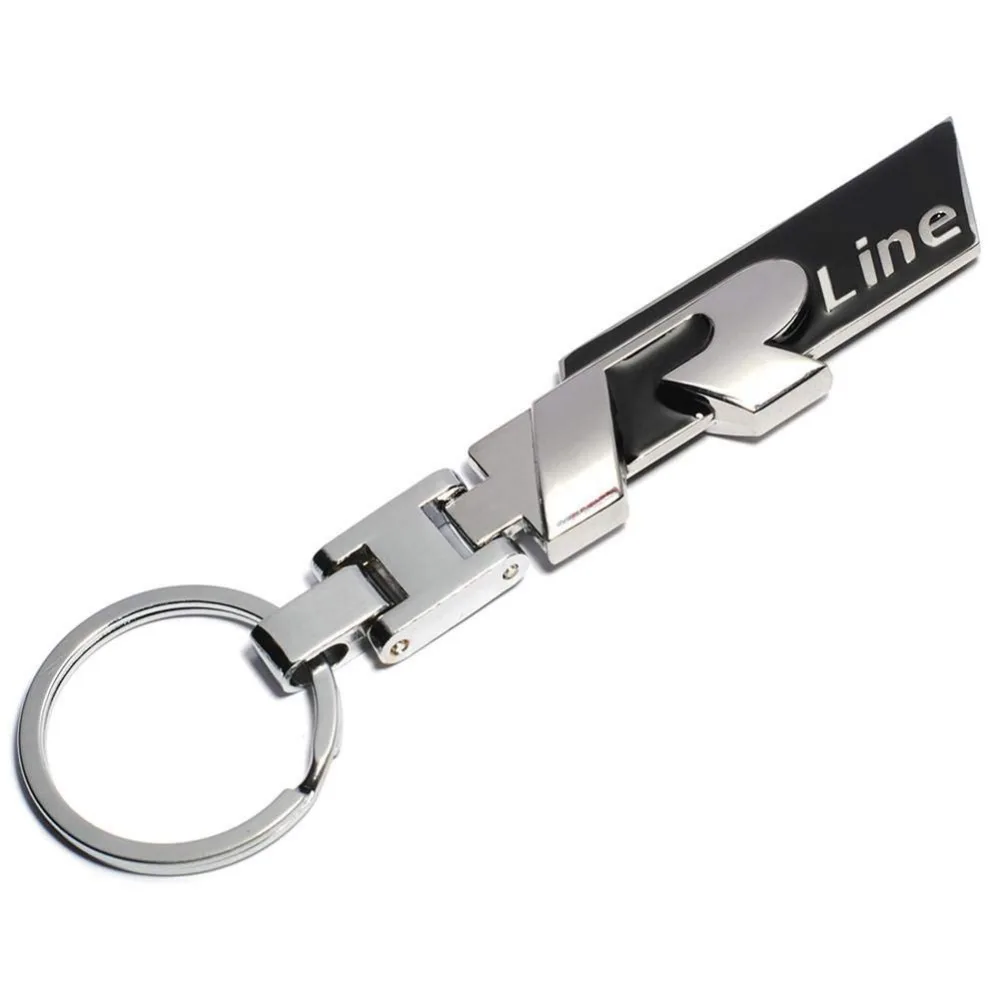 

Key Rings Alloy Metal Keyring Keychain Car Logo R Line Rline for Volkswagen