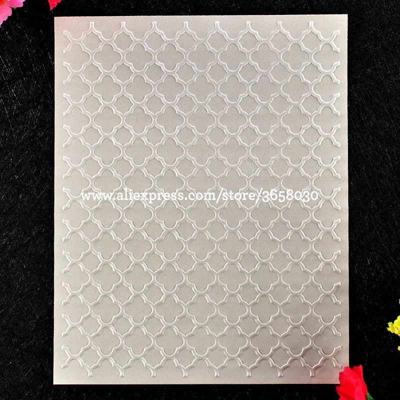 

Honeycomb Plastic Embossing Folder For Scrapbook DIY Album Card Tool Plastic Template 12.1x15.3cm 8101465