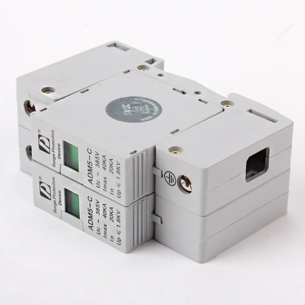 

2P 20~40KA Din Rail Surge Protection Over Voltage Lightning Arrester SPD White