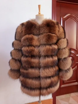 

Winter Jacket Women Casual 2020 Natural Raccoon Fur Real Fur Coat Thick Warm Outerwear Streetwear Brand Luxury Parka Fashion New