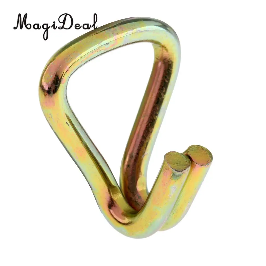 High Strength Steel Pack 4 Ratchet 1' Tie Down Webbing Strap Double J Hooks Trailer Tow Lashing for Kayak Canoe Boat Accessories