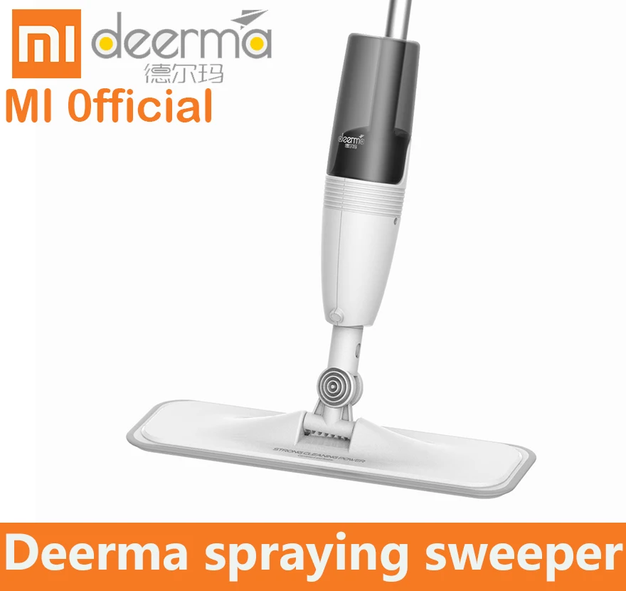 

Xiaomi Deerma Water Spraying Sweeper Original Mijia Floor Cleaner Carbon Fiber Dust Mop 360 Rotating Rod for Smart Home