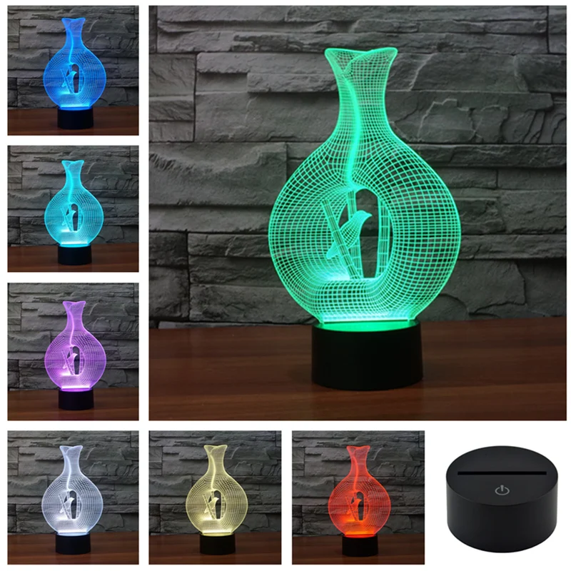 AUCD 3D USB Fles van Vogel LED Verlichting Kid 7 Kleur Veranderende ... AUCD 3D USB Fles van Vogel LED Verlichting Kid 7 Kleur Veranderende ...