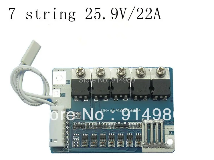 NEW 7 string 25 9V lithium font b battery b font protection board with balancing high