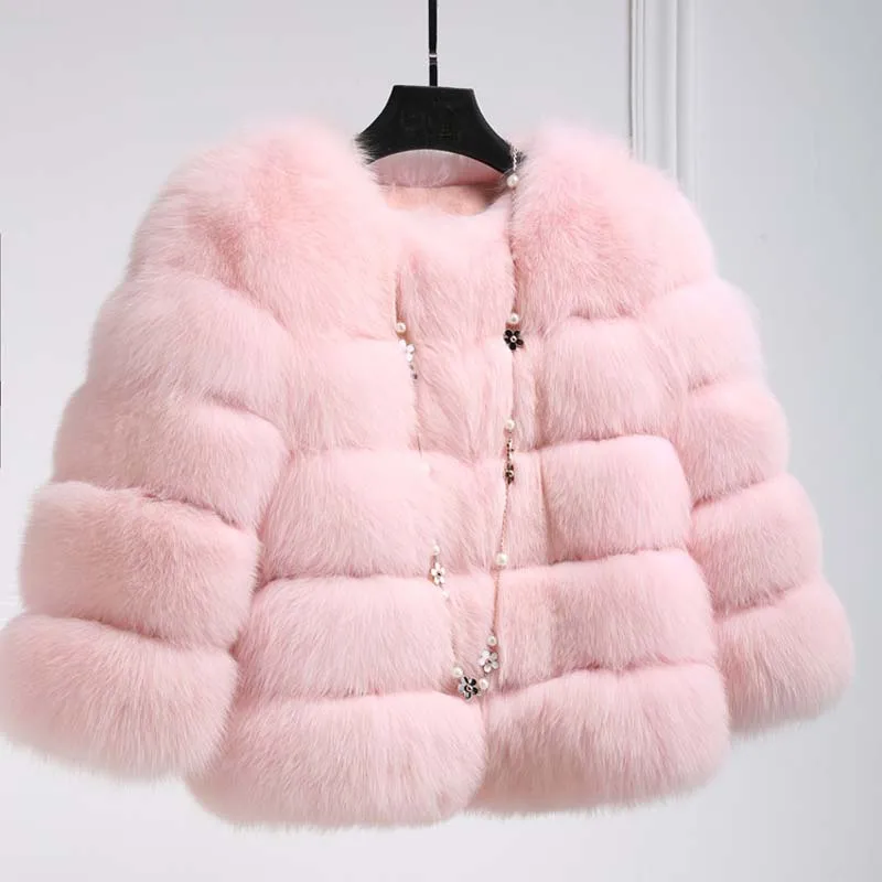 ZADORIN S-3XL Mink Coats Women Autumn Winter Top Fashion Pink FAUX Fur Coat Elegant Thick Warm Outerwear Fake Fur Woman Jacket 3