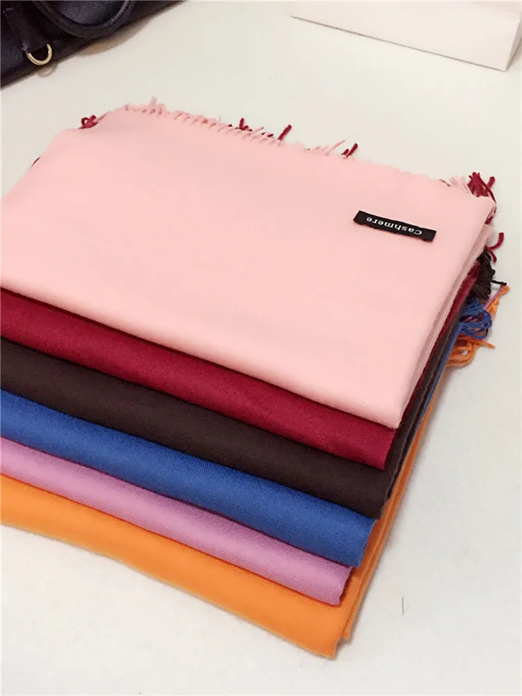 

2016 new winter ladies pure cashmere scarf shawl scarf plain warm long.