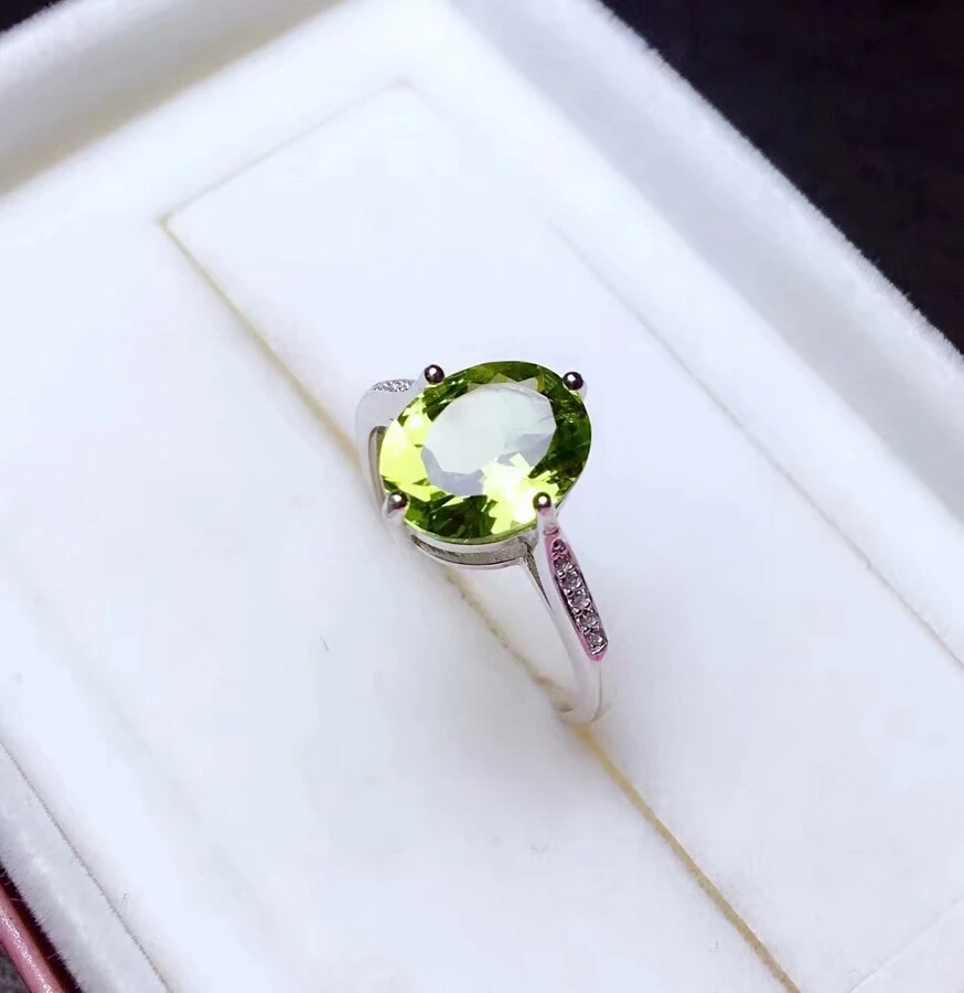 [MeiBaPJ натуральный перидот драгоценный камень модное кольцо для женщин Настоящее 925 пробы серебряный шарм вечерние ювелирные изделия