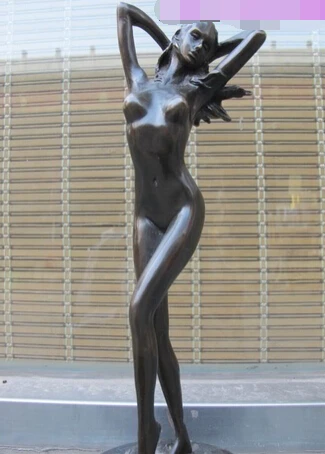 

xd 002389 Western Bronze ART Marble nude Perfect Figure woman statue