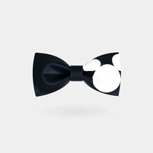 Галстук-бабочка для мужчин ручной работы черно-белый МИККИ джентльмен галстук-бабочка бизнес свадебное вечернее ожерелье Kravat Gravata галстук