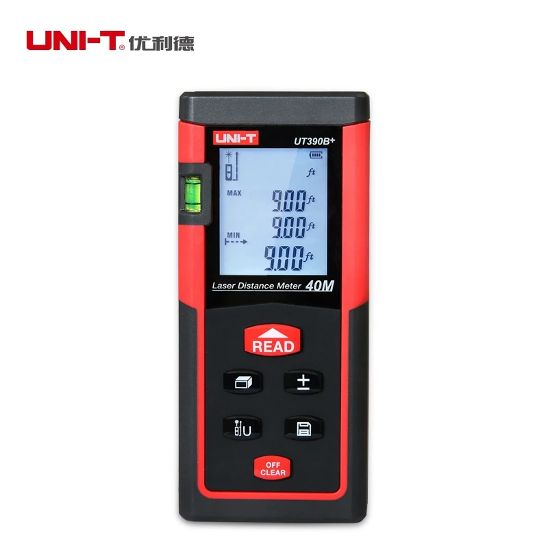 

UNI-T UT390B+ Digital Laser Distance Meter Bubble Level Rangefinder Range Finder Tape Measure Area/Volume Laser Tape Measure