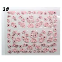 12 листов/набор, 3D стикер для ногтей, цветы, узорные художественные наклейки, сделай сам, маникюр, ногти, стикер, s украшение, wyt77