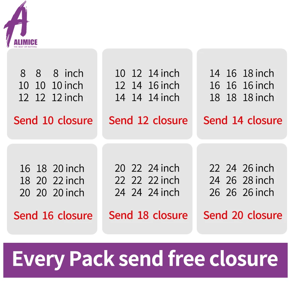 FREE CLOSURE Alimice Hair Brazilian Loose Wave 3 Bundles Deal Brazilian Hair Weave Bundles 100% Human Hair Weave Non Remy 8-28 (2)