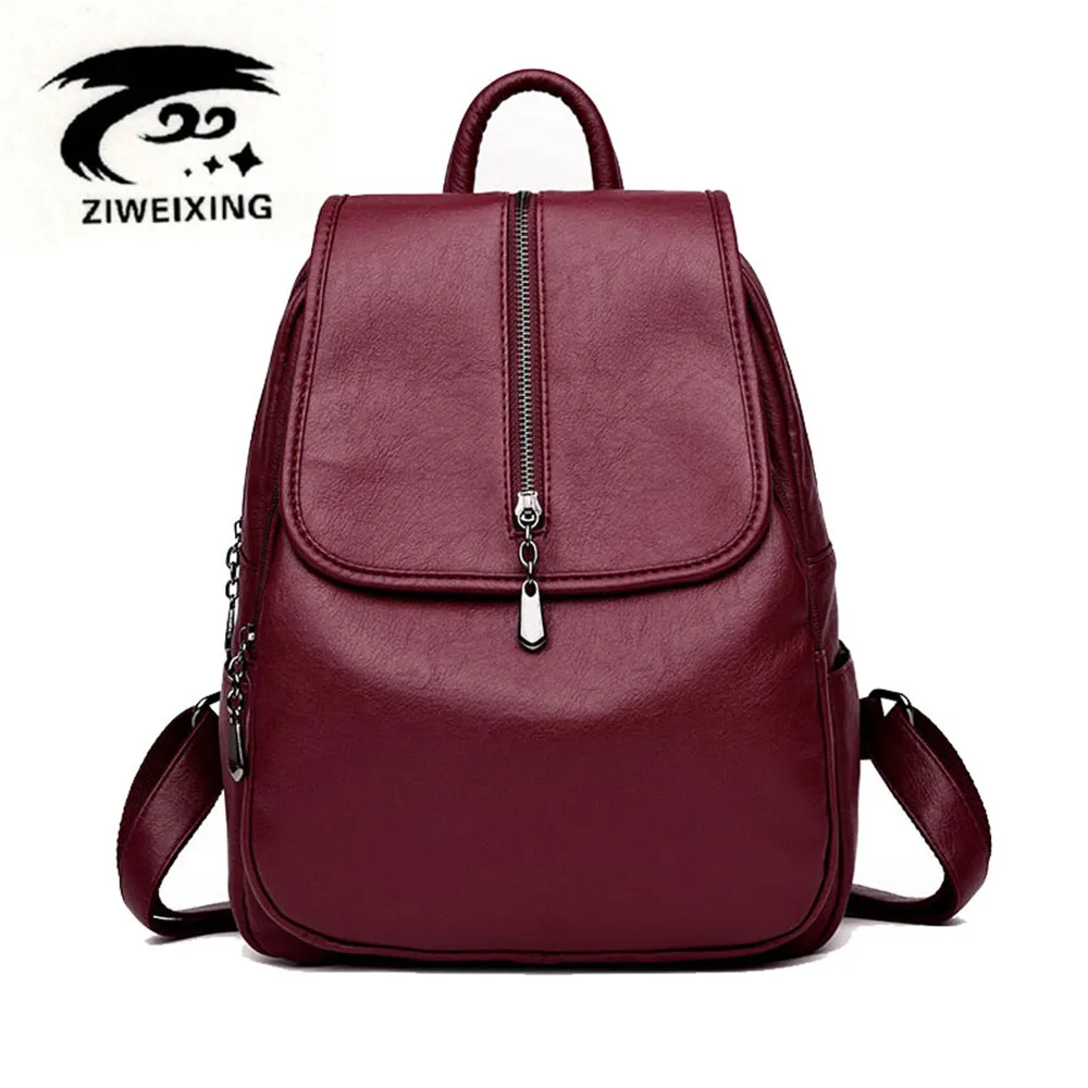 

Luxury brand Women Vintage Backpacks High Quality Leather Backpack For Teenage Girls Sac A Main Female School Shoulderbags 2018