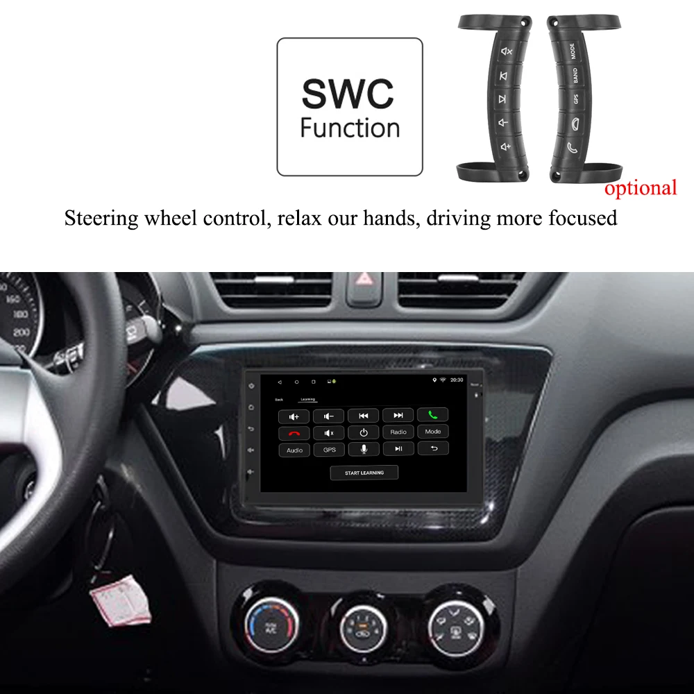 Best Panlelo 2 Din Android 8.1Car Radio 7" 1080P Quad Core 2din Android Head Unit GPS Audio Car Multimedia Player for Chevrolet Cruze 9