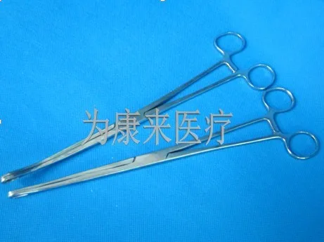 

2pcs High quality stainless steel medical sponge plier tongers tweezers oval plier 25cm medical healthcare hospital pharmacy