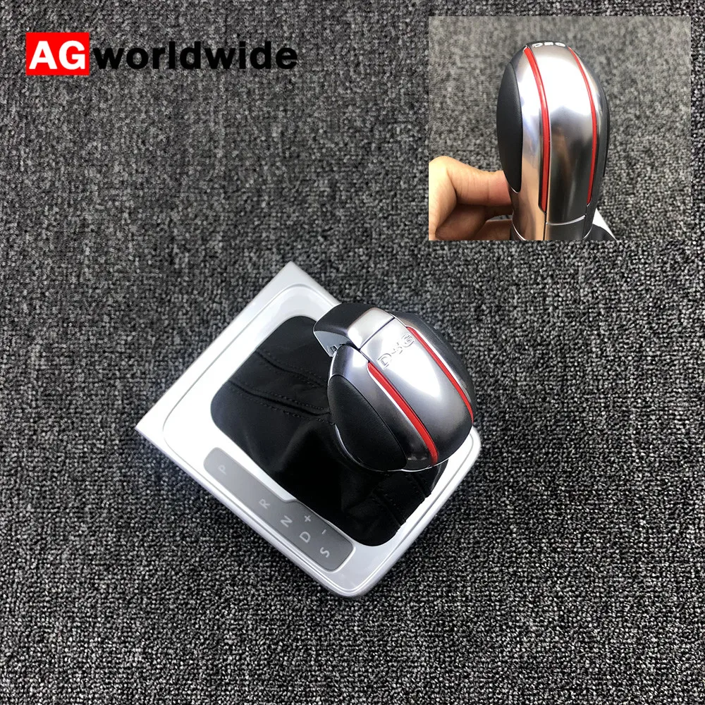 

Refit Gear Shift Knob Lever DSG AT Chrome Matt Leather For Volkswagen VW Golf MK6 MK7 R GTI Passat B7 B8 CC R20 Jetta GLI