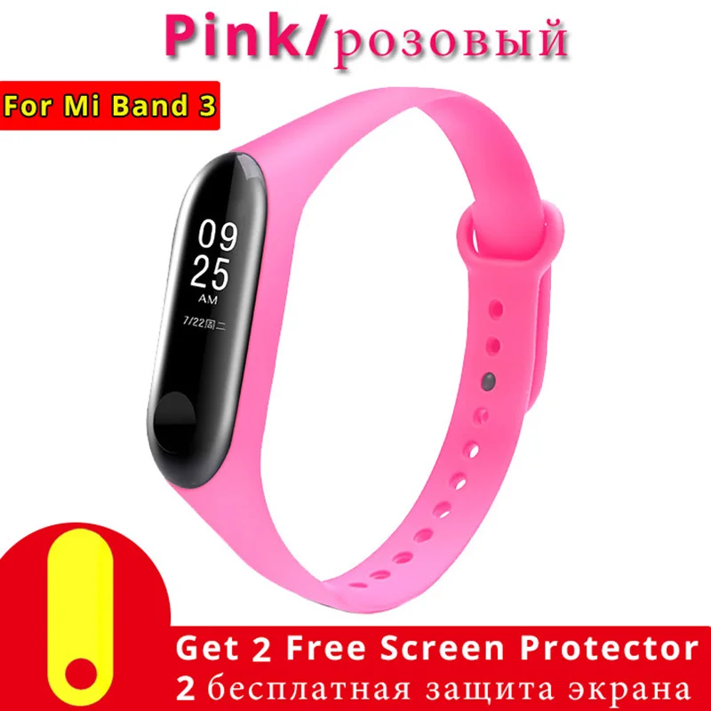 Mi Band 3 4 ремешок на запястье для Xiaomi mi аксессуары красочный Pulsera Correa сменный
