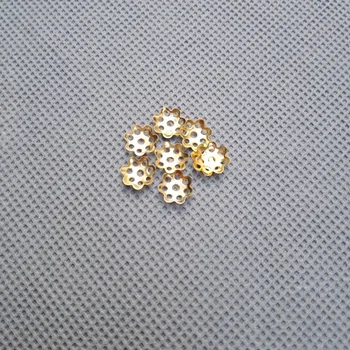 

500 pieces/lot 6*6mm Gold/chrome Color Receptacle Flower Torus DIY chandelier Accessories crystal fittings