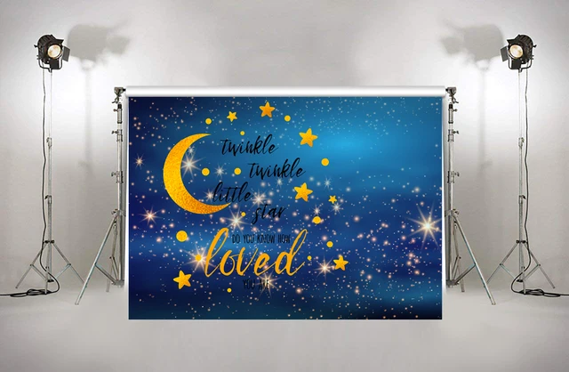Boy Birthday Party Backgrounds Twinkle Little Star Moon Baby Shower