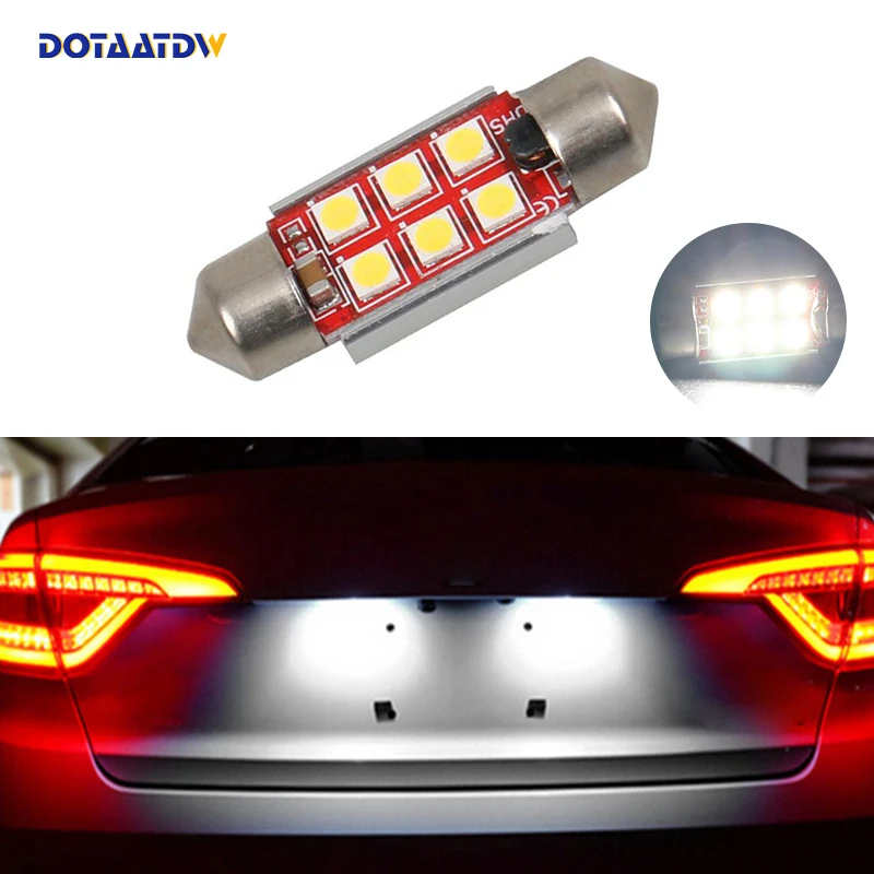 DOTAATDW 1x Canbus No Error 36MM C5W LED License Plate Light For