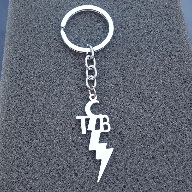 

Stainless Steel Pendant Keyrings TCB ELVIS PRESLEY Keychains Jewelry For Men