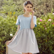 Summer Women sleep Sleepshirts For Nightgowns Women Cotton Linen Short sleeve Night Dress Young Woman Skirt Wear Outer