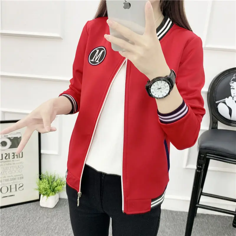 buy  Women's Spring Sweatshirt Autumn Coat Plus Size Lady's Baseball Wear Loose Casual Korean Coats New 