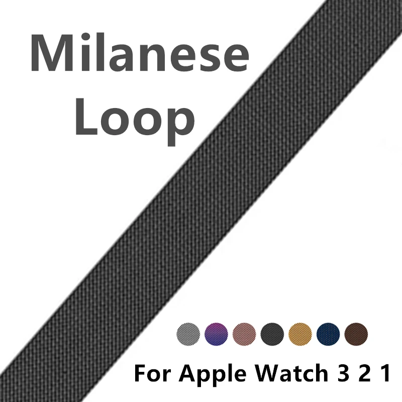 

Milanese Loop Strap & Link Bracelet Stainless Steel Strap For Apple Watch Band 42 mm/38 mm Serise 1 2 3 Bracelet Wristband