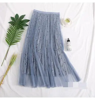 Весеннее Новое поступление, винтажная юбка в горошек, Faldas Largas Elegantes, свежая и милая плиссированная юбка феи, одежда