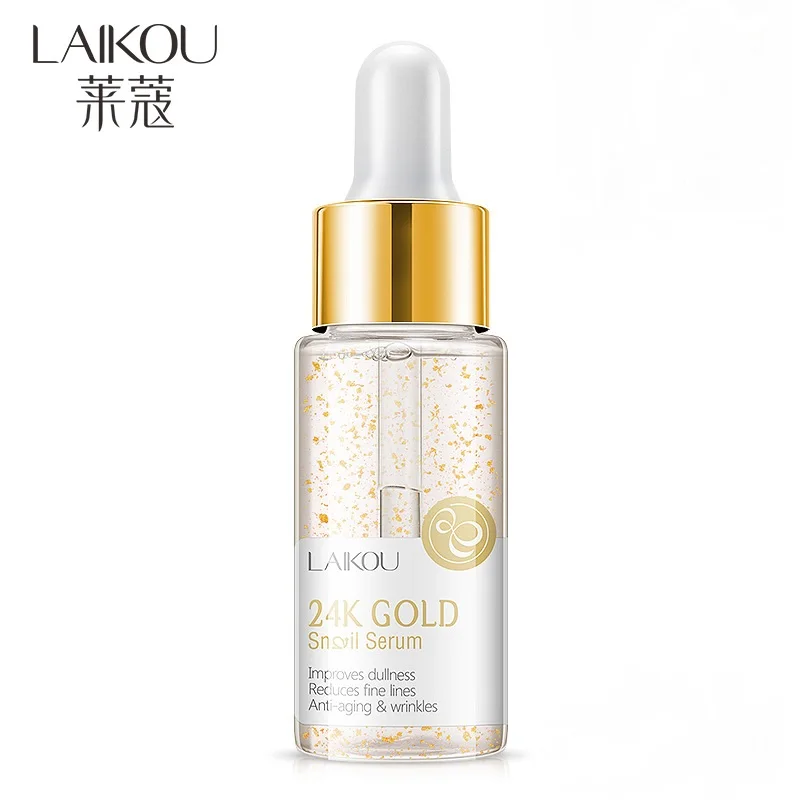 

LAIKOU Reduces Fine Lines Face Liquid Serum Gold Snail Serum Anti-aging & Wrinkles Moisturizer Whitening Skin Care Beauty