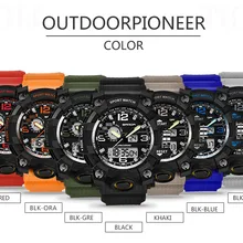 Для мужчин спортивные часы цифровые военные наручные часы с календарем секунд двойной Дисплей Водонепроницаемый армии на открытом воздухе Relogio Masculino Dropship F510