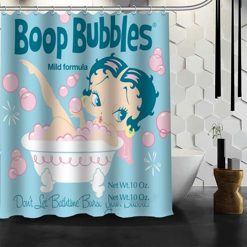 

Betty Boop Shower Curtain Set Polyester Bathroom Curtain 3D