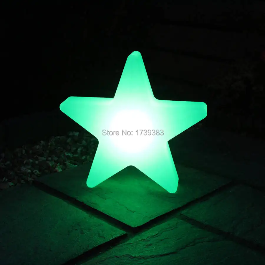 

46*46*12cm PE rotational molding LED Star Glow Light Multi Colour ,Five-pointed star LED lamp for Christmas & Holiday Decoration