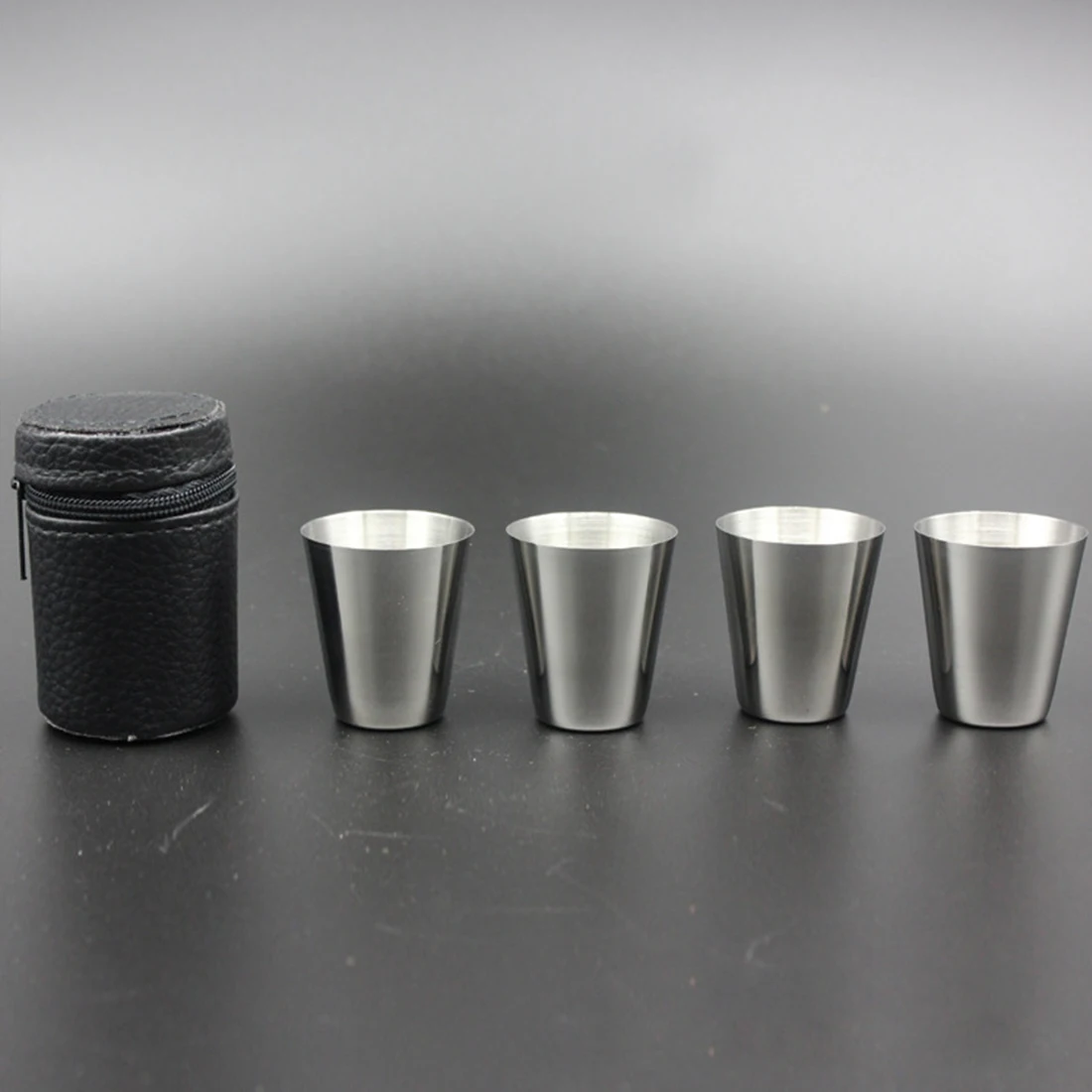 

4Pcs/Set 30ML 70ML 150ML Stainless Steel Camping Cup Mug Outdoor Camping Hiking Folding Portable Tea Coffee Beer Cup