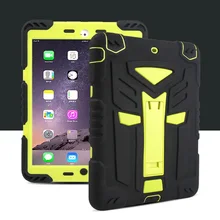 Для apple ipad air 2 Чехол сверхпрочный Гибридный противоударный силиконовый+ Защитная пленка для ipad 6 чехол 360 полная защита чехол-подставка