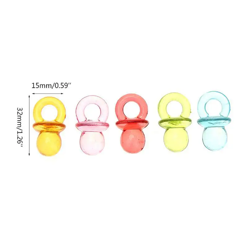 50PCS Bird Nipple Toy Solf Bird Chew Toy Pet Teething Parrot Toys Nipple Bite Colorful Birds Supplies DIY Accessory