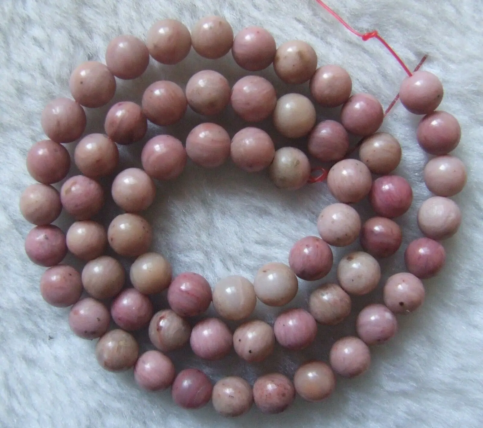 

6.5mm Natural Rhodonite Round Loose Beads 15.5Inch